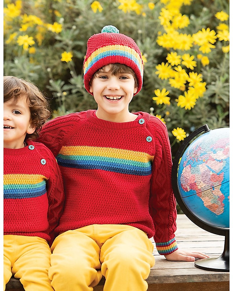 Abbigliamento Abbigliamento unisex bimbi Abbigliamento bebè unisex Maglioni Poncho arcobaleno per bambini 