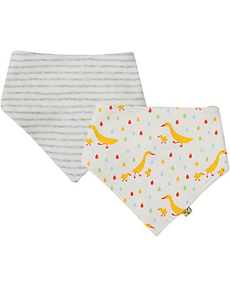 Frugi Pacco da 2 Bavaglini Bandana - Papere - 100% Cotone bio Bavagli a Bandana