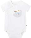 Frugi Pacco da 2 Body Maniche Corte e Lunghe - Bianco con Bradipi - Cotone Bio Body Manica Lunga
