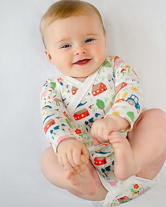 Frugi Pacco da 2 Body Stile Kimono Shay - Fattoria - 100% cotone bio Body Manica Corta