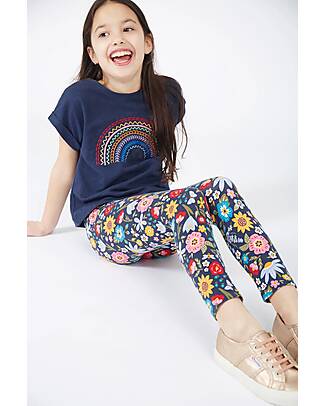 Frugi Pacco da 2 Leggings Libby - Indaco - Pollinators - Cotone Organico Leggings