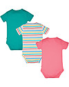 Frugi Pacco da 3 Body Manica Corta Super Special - Animali - 100% Cotone Bio Body Manica Corta