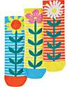 Frugi Pacco da 3 Calzini con Echinacea - Multicolore - Cotone Bio Calzini