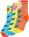 Frugi Pacco da 3 Calzini con Echinacea - Multicolore - Cotone Bio Calzini