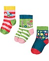 Frugi Pacco da 3 Calzini Little Socks (0-4 anni) - Cervo - Cotone bio elasticizzato Calzini