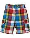 Frugi Pantaloncini a Quadri, Scilly Check (4-5 anni) - Cotone Bio Pantaloni Corti