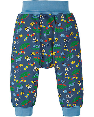 Frugi Pantaloni con Bordi Arrotolabili - Insetti - Cotone Bio Pantaloni Lunghi