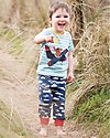 Frugi Pantaloni con Cavallo Basso, Aeroplani/Blu - 100% cotone bio Pantaloni Lunghi