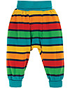 Frugi Pantaloni con Cavallo Basso - Righe Arcobaleno - 100% Cotone Bio Pantaloni Lunghi