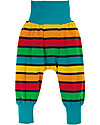 Frugi Pantaloni con Cavallo Basso - Righe Arcobaleno - 100% Cotone Bio Pantaloni Lunghi