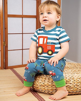 Frugi Pantaloni con Cavallo Basso - Trattore - 100% cotone bio Pantaloni Lunghi