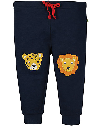 Frugi Pantaloni con Toppe Imbottite - Indaco/Felini - 100% cotone bio Pantaloni Lunghi