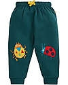 Frugi Pantaloni con Toppe Imbottite - Verde/Insetti - 100% Cotone Organico GOTS Pantaloni Lunghi