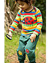 Frugi Pantaloni con Toppe Imbottite - Verde/Insetti - 100% Cotone Organico GOTS Pantaloni Lunghi
