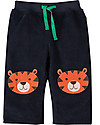 Frugi Pantaloni in Velluto Millerighe con Toppe Applique, Blu/Tigre - 100% cotone bio Pantaloni Lunghi