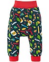 Frugi Pantaloni Morbidi Parsnip - Blu/Fiorellini - Cotone Organico Pantaloni Lunghi