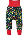 Frugi Pantaloni Morbidi Parsnip - Blu/Fiorellini - Cotone Organico Pantaloni Lunghi