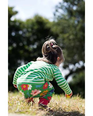 Frugi Pantaloni Morbidi Parsnip - Verde/Fiori - Cotone Bio Pantaloni Lunghi