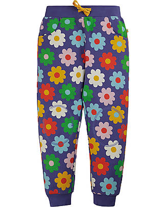 Frugi Pantaloni Tuta con Ginocchia Rinforzate - Floreale - Cotone bio Pantaloni Lunghi