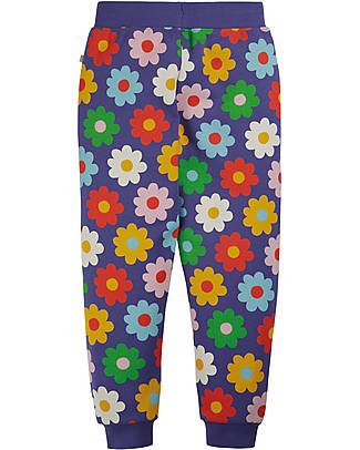 Frugi Pantaloni Tuta con Ginocchia Rinforzate - Floreale - Cotone bio Pantaloni Lunghi