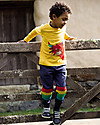 Frugi Pantaloni Tuta con Ginocchia Rinforzate - Indaco/Righe - Cotone Bio Pantaloni Lunghi