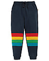 Frugi Pantaloni Tuta con Ginocchia Rinforzate - Indaco/Righe - Cotone Bio Pantaloni Lunghi