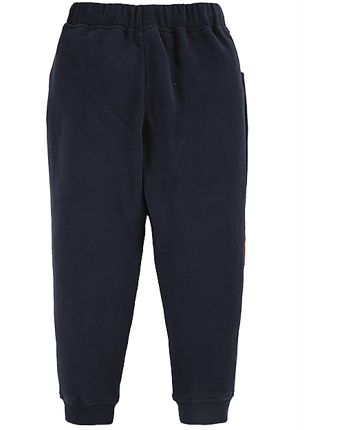 Frugi Pantaloni Tuta con Ginocchia Rinforzate - Indaco/Righe - Cotone Bio Pantaloni Lunghi