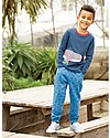 Frugi Pantaloni Tuta con Ginocchia Rinforzate, Pesciolini Blu - 100% cotone bio Pantaloni Lunghi