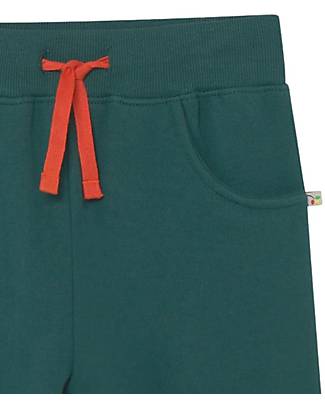 Frugi Pantaloni Tuta Verde Petrolio - Arcobaleno - 100% Cotone Organico GOTS Pantaloni Lunghi