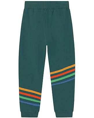Frugi Pantaloni Tuta Verde Petrolio - Arcobaleno - 100% Cotone Organico GOTS Pantaloni Lunghi