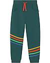 Frugi Pantaloni Tuta Verde Petrolio - Arcobaleno - 100% Cotone Organico GOTS Pantaloni Lunghi