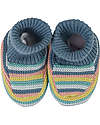 Frugi Pantofole Baby Lavorate a Maglia - Righe Arcobaleno Pantofole
