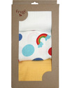 Frugi Pezze di Mussola Arcobaleno Pacco da 3 - 100% Cotone Bio Swaddle di Mussola