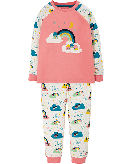 Frugi Pigiama Ace - Rosa/Arcobaleno - Cotone bio Pigiami
