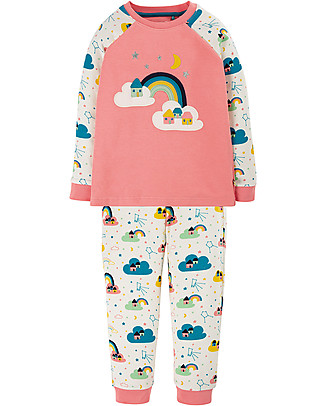Frugi Pigiama Ace - Rosa/Arcobaleno - Cotone bio Pigiami