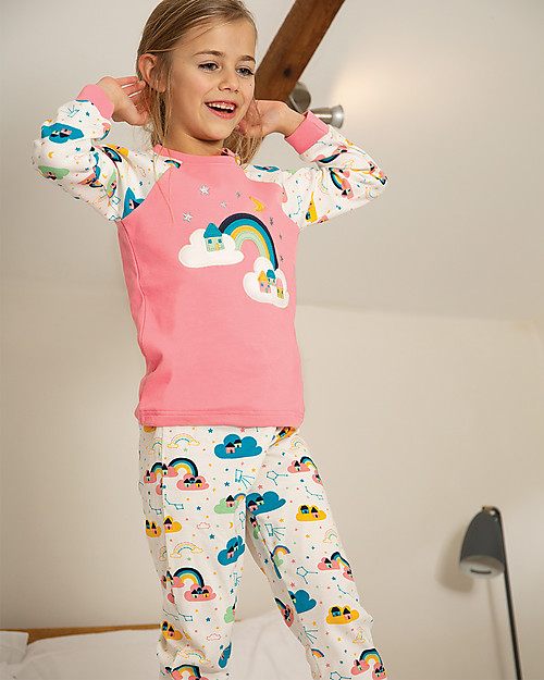 Frugi Pigiama Ace - Rosa/Arcobaleno - Cotone bio Pigiami