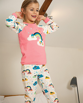 Frugi Pigiama Ace - Rosa/Arcobaleno - Cotone bio Pigiami