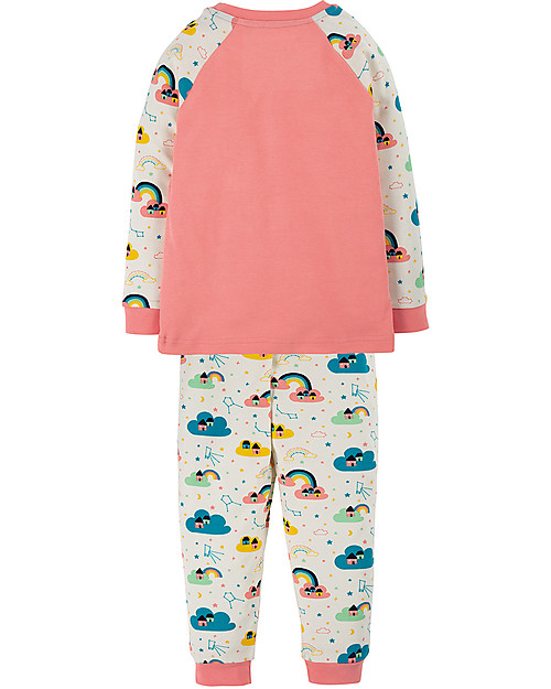 Frugi Pigiama Ace - Rosa/Arcobaleno - Cotone bio Pigiami