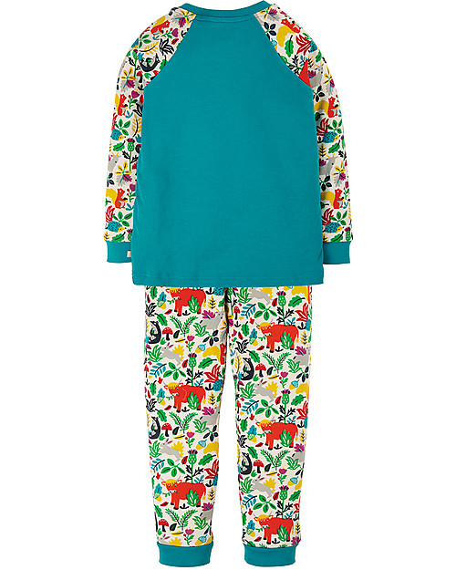Frugi Pigiama Ace - Verde Acqua/Mucca - Cotone bio Pigiami