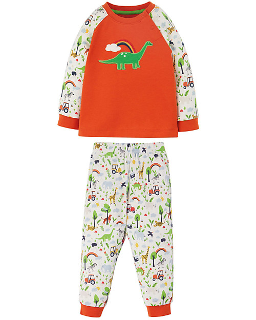 Frugi Pigiama Jamie Jim Jams - Animali della Fattoria - Cotone Organico - 100% Cotone Organico GOTS Pigiami