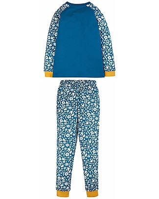 Frugi Pigiama Jamie Jim Jams - Blu/Arcobaleno - Cotone Bio Pigiami