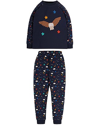 Frugi Pigiama Jamie Jim Jams - Stelle/Gufo - Cotone Bio Pigiami