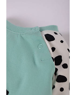 Frugi Pigiama Maglia e Pantalone Jamie Jim Jams - Spring Mint & Dalmatian - City Dogs - Cotone Organico Pigiami