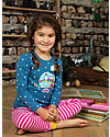 Frugi Pigiama Navigator Long John, Steely Blue Satar/Caravan - 100% cotone bio Pigiami