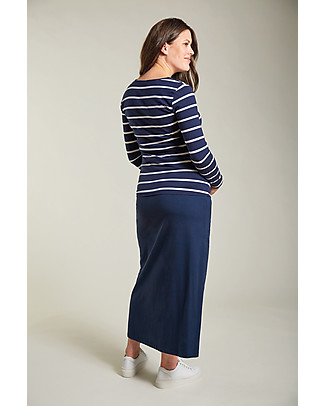 Frugi Rachel Maternity Top - Indigo Breton - Grown Ups Maglie Manica Lunga