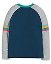 Frugi Raglan Top Arcobaleno, Blu/Pilota - 100% cotone bio Maglie Manica Lunga