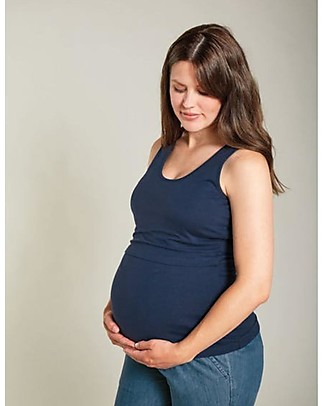 Frugi Saffron Maternity & Nursing Vest - Indigo - Grown Ups Canotte