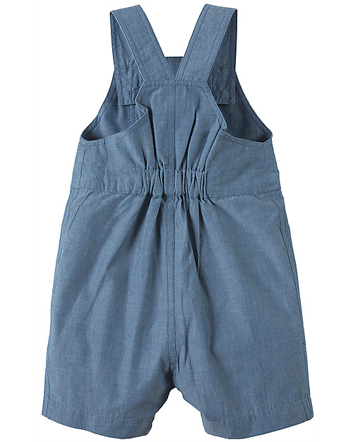 Frugi Salopette Durgan Dungaree, Chambray/Ape - 100% cotone bio Salopette