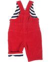 Frugi Salopette Dylan Velluto Rosso - 100% Cotone Bio (foderata e calda!) Salopette
