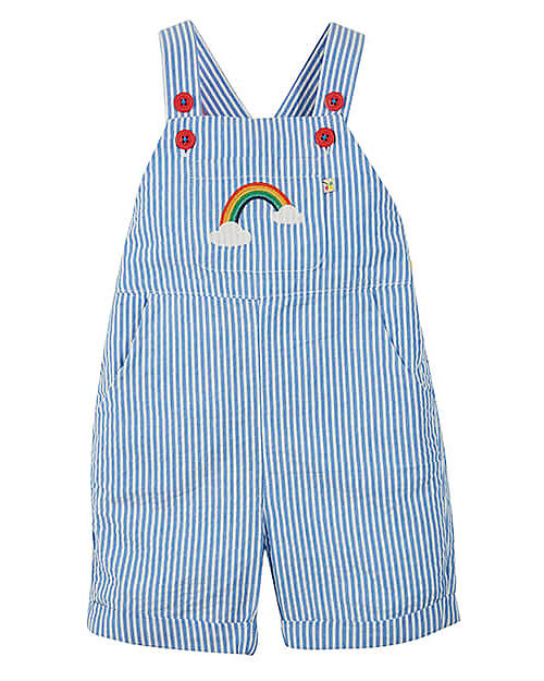 Frugi Salopette Godrevy - Righe e Arcobaleno - 100% Cotone Bio Salopette